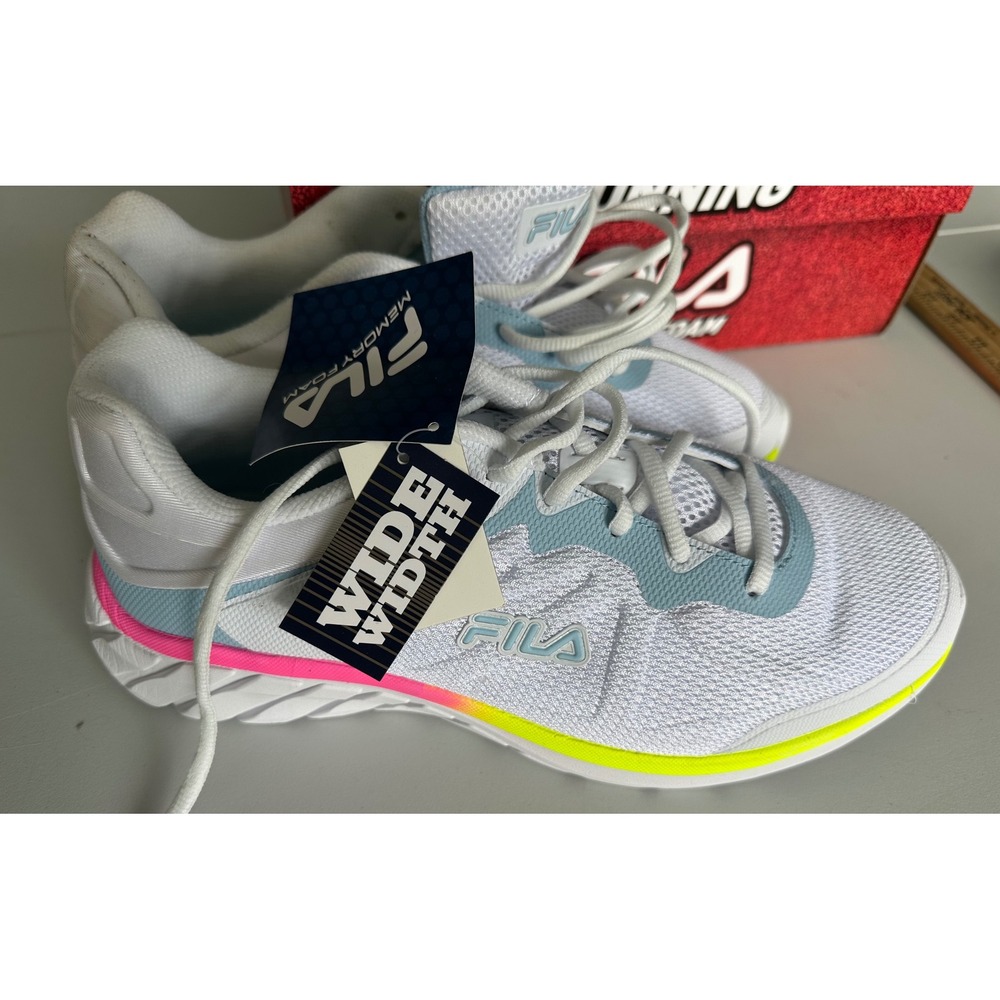 Fila Memory Core Callibration 21 Womens 11 Wide Running Shoes White 5RW01367